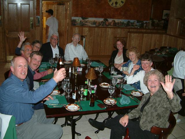 Group photo at Olive's restaurant in Mayville NY