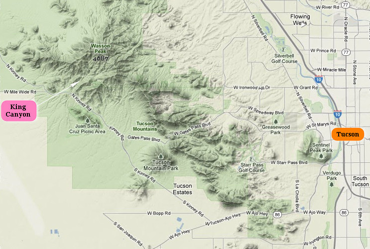 Tucson Mt - area map
