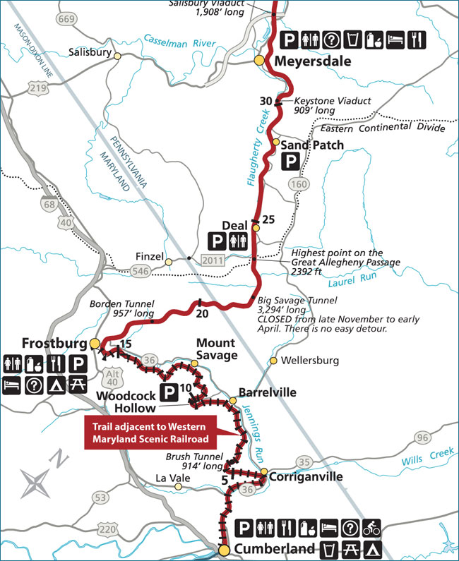 GAP map- Meyersdale, Frostburg, Cumberland - Allegheny Trail Alliance
