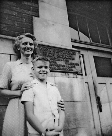 Mildred Craig and son Christopher at West Jefferson High School