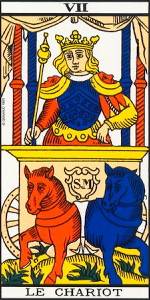 Le Chariot, from the Tarot of Marseille.