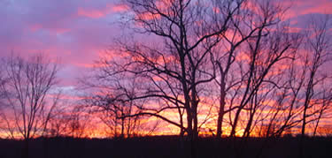 Photo Winter Sunset near Great Falls Maryland