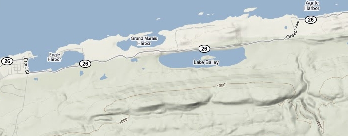 Terrain map of Old Baldy