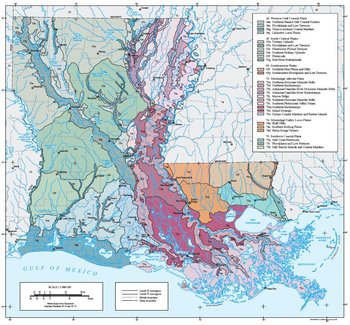 Ecoregions of Louisiana.