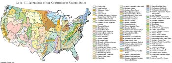 Level III Ecoregions of the Conterminous United States. (Map source: USEPA, 2000)