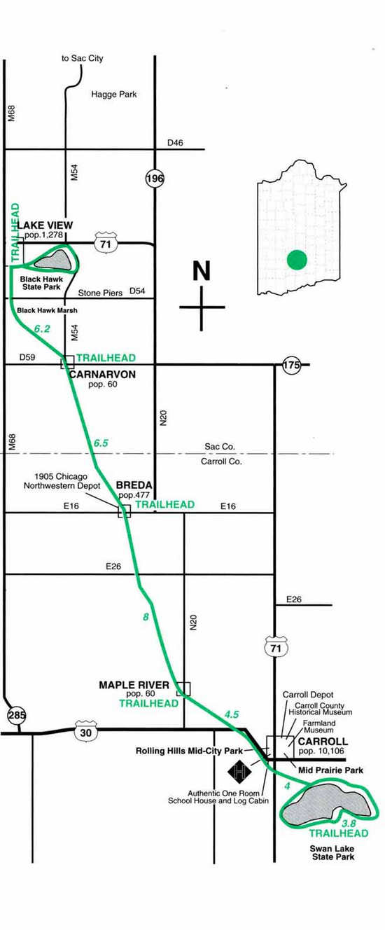 Sauk Rail-Trail map