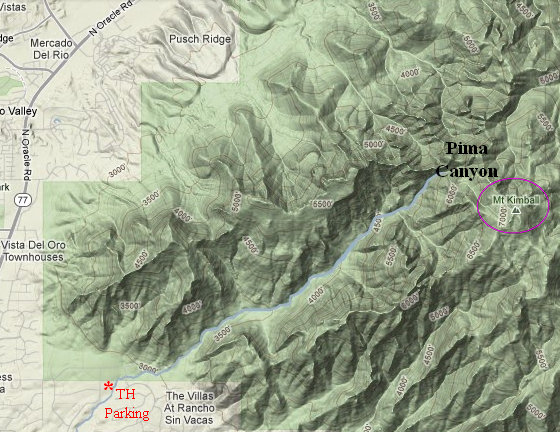 Pima Canyon - Google Terran Map