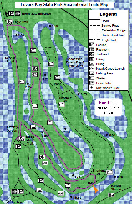 Lover Key SP Trail Map