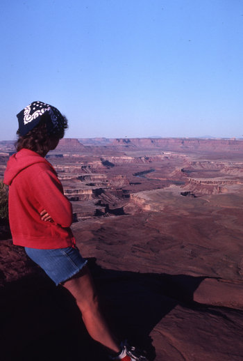 Betsy at the Green Valley overlook: May 1982