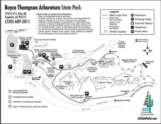 Link to Boyce Thompson Arboretum map
