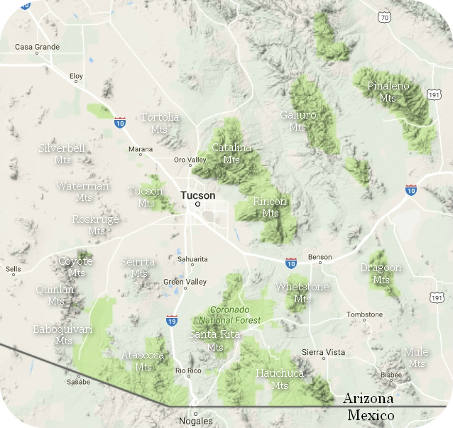 Tucson Area Mountain Ranges