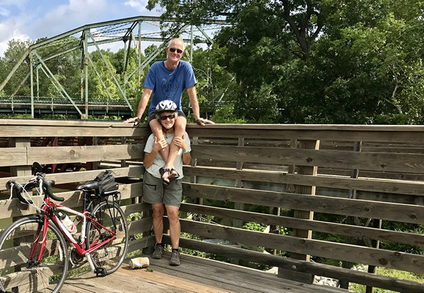 Mike and Betsy on the South Chickamauga Creek Greenway
