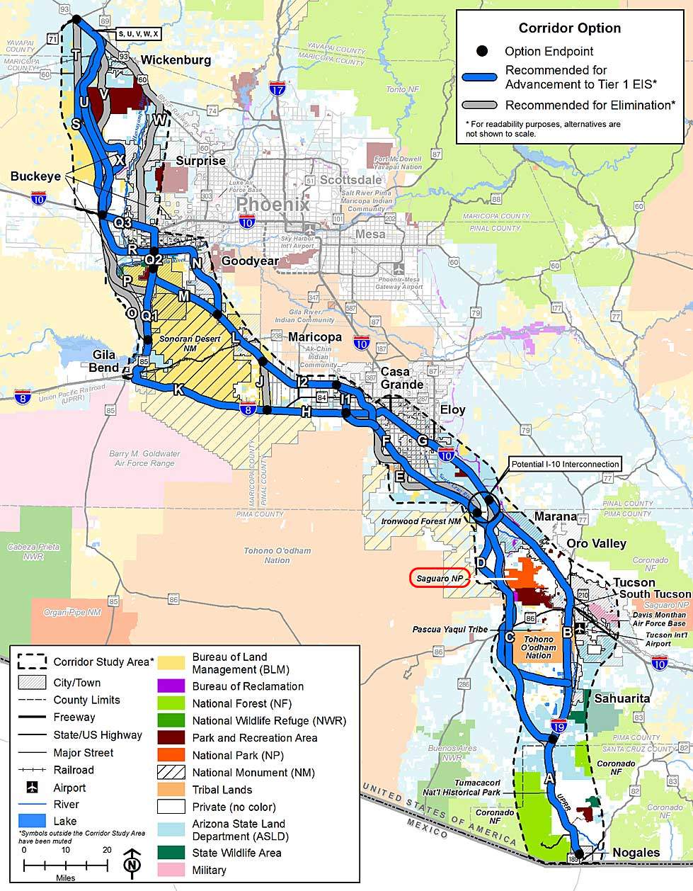 ADOT releases report on possible routes for I-11