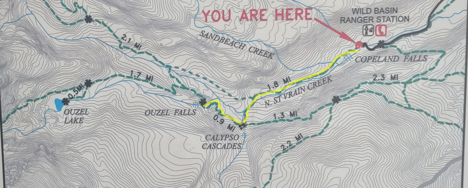 Hiking Route to Ouzel Falls