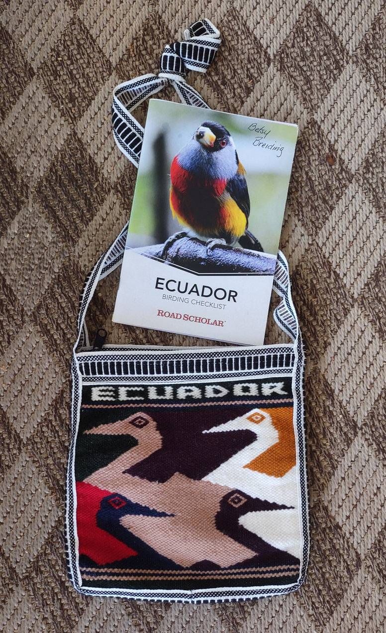 Ecuadorian ditty bag and bird list