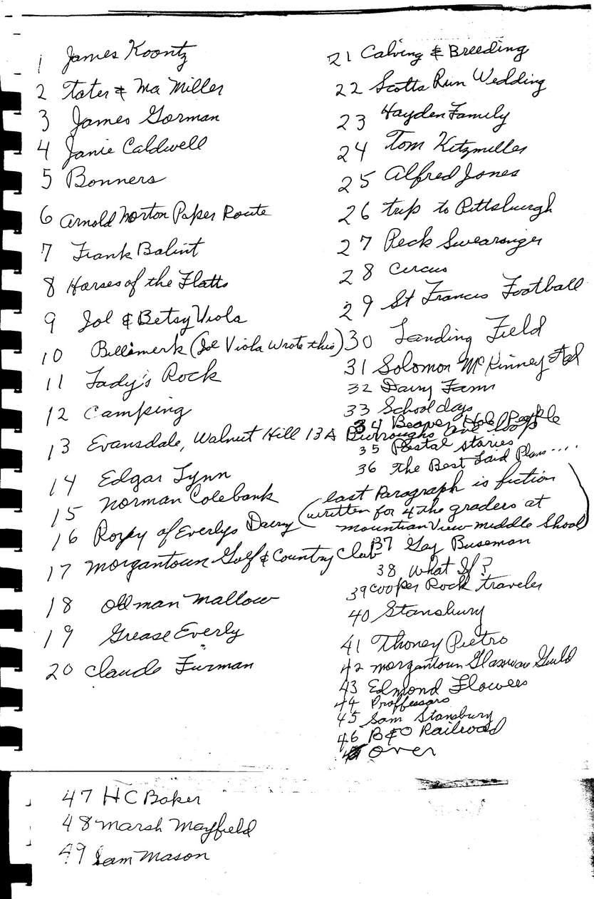 Table of Contents—2007 Edition